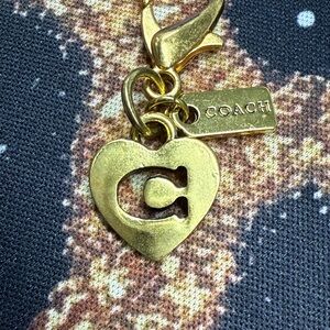 Gold Heart Bag Charm Keychain